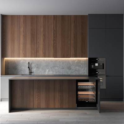 现代橱柜组合 中岛台-2